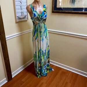 VIBRANT COLORS MAXI BEACH DRESS S